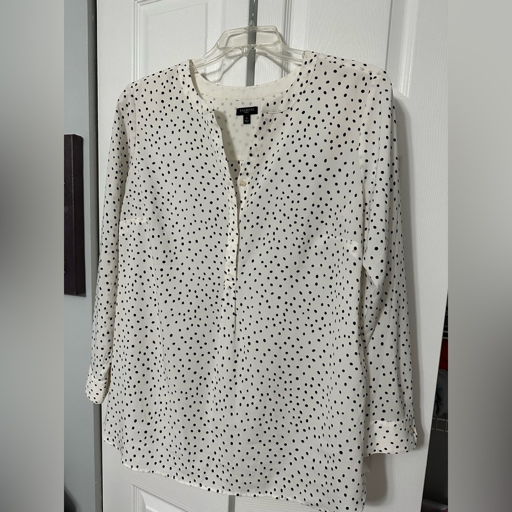 Talbots Polka Dot Blouse